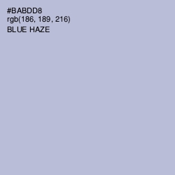 #BABDD8 - Blue Haze Color Image